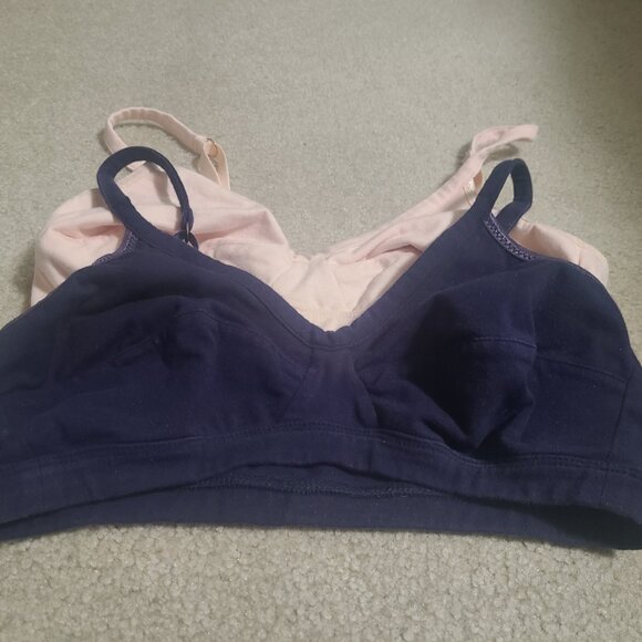 2 Brook There Organic Cotton Bras 34 C/D USA-made